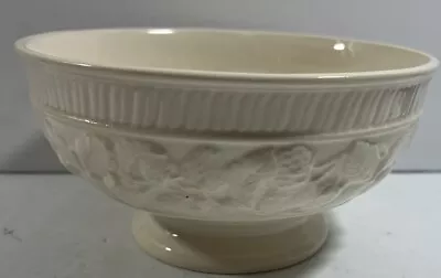 Buy Leedsware Classical Creamware Footed 6' Round Bowl Old Embossed Mark Strawberry • 18.59£