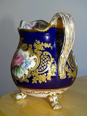 Buy SEVRES OR VINCENNES FLOWERS CREAMER Cobalt Blue With Gold 19 TH CENTURY • 582.46£