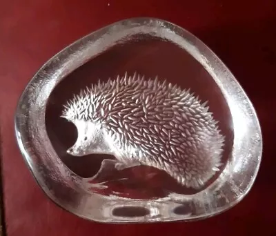 Buy Mats Jonasson Sweden Lead Crystal Hedgehog Paperweight - Signed • 12£