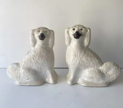 Buy A Pair Of Large 11’ Victorian Staffordshire Spaniel/Pot/Wally/Mantle Dogs • 29.99£