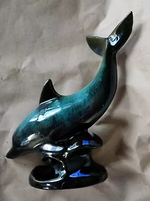 Buy Blue Mountain Pottery Dolphin  Red Clay No Chips Or Cracks Beautiful Ocean Green • 12.99£