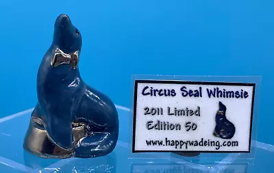 Buy Wade Whimsies 2011 CIRCUS SEAL Blue & Silver COA RARE Limited Edition Of 50 • 25£