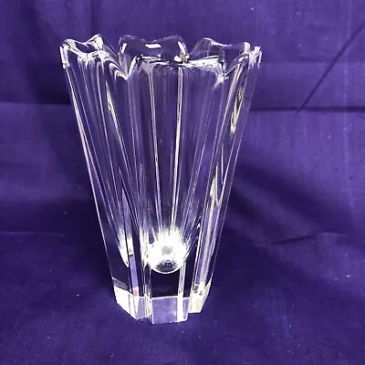 Buy Orrefors Sweden Corona Crystal Art Glass Vase Lars Hellsten 14.5cm Tall • 17.99£