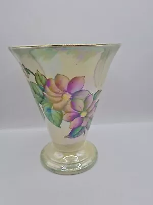 Buy Beautiful Maling Newcastle-on-Tyne Vase In The  Rare Lustre Ware Floral Pattern • 24.99£