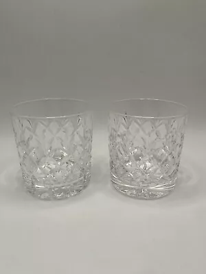 Buy 2 ROYAL DOULTON CRYSTAL WHISKY TUMBLERS - PRINCE CHARLES OLD FASHIONED Glasses • 10.99£