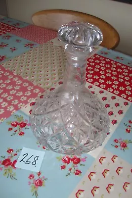 Buy VINTAGE CUT GLASS DECANTER  23cm HIGH  (268) • 7.95£