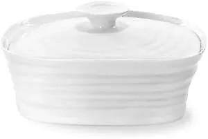 Buy Portmeirion Sophie Conran Covered Butter Dish For Parties Breakfasts White • 24.94£