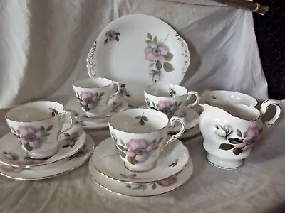 Buy Vintage Paragon Fine Bone China 15 Piece Tea Set Pink Clematis Design • 75£