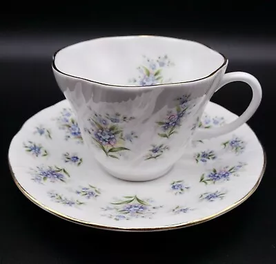 Buy QUEEN'S Forget Me Not Fine Bone China Footed Cup & Saucer Set   • 42£
