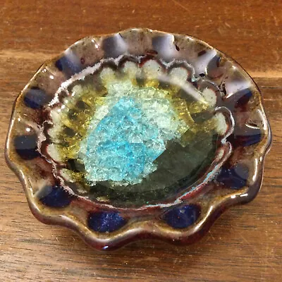 Buy Magical Crackled Glass Geode Mix Pottery (Glazed Trinket Dish Made In USA) • 5£