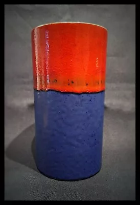 Buy Vintage West German Vase Red & Blue - Very Unusual Colour & Glaze Combination  • 50£