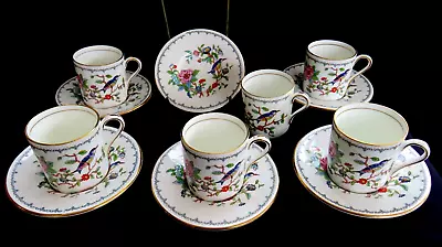 Buy Aynsley Pembroke Bone China. Set Of 6 Coffee Cans / Cups & Saucers. • 34.95£