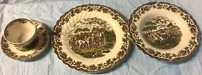 Buy Fox Hunt Hunting Myotts Dinnerware 4 Piece Place Setting Multicolored Transfer 4 • 51.25£