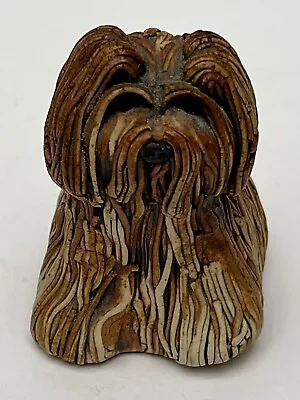 Buy Vintage Spaghetti Studio Pottery Dog Figurine OLD ENGLISH SHEEPDOG, 1970s 1980s • 11.50£