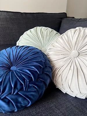 Buy Laura Ashley Velvet Cushion Luxury Pumpkin Cushion Throw Pillow Decor Couch Sofa • 7.80£