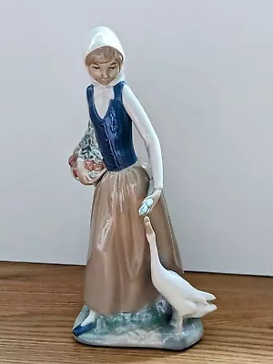 Buy NAO By Lladro Figurine 'Girl With Goose' Ornament Figurine • 30£