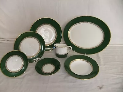 Buy Royal Crown Derby - Antigua - Green Gilded Vintage Bone China Tableware - 6B5B • 4.99£