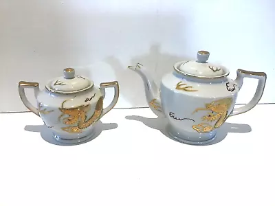 Buy Vintage Japanese Dragon Teapot & Sugar Bowl • 30£