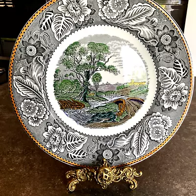 Buy Wood And Sons Burslem Antique Cabinet Plate  Woodland  Pattern • 16£