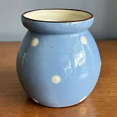 Buy Vintage Babbacombe Pottery Devon Small Blue And While Pot Jar • 8£