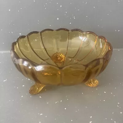 Buy Vintage Amber Glass Bowls, Sweet Bowls, Desert Bowls. 1950’s/60’s Glass Bowls X5 • 21.99£