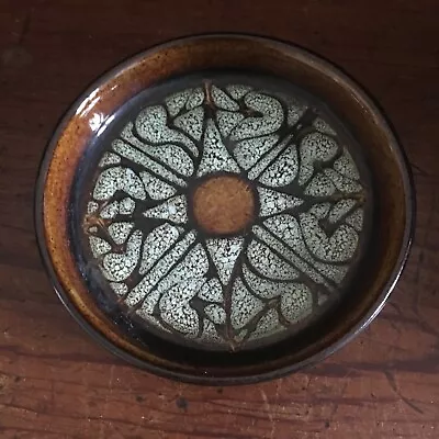 Buy Vintage Celtic Pottery Newlyn Cornwall 5  Medallion Pin Dish - Studio Pottery • 15£