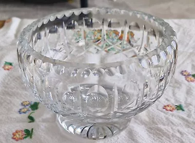 Buy VTG Crystal Glass Posy Rose BOWL Stsrburst Bottom Lovely Pattern NO Grid READ • 12£