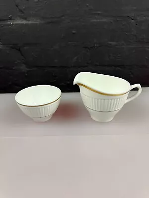 Buy Wedgwood Insignia Bone China Metallised Milk Cream Jug 3.75  And Sugar Bowl Set • 10.99£