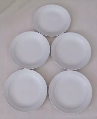 Buy Adams China Empress -All White -Inner Ribbing- Set Of 5 Dinner Plates - Crazing • 47.52£