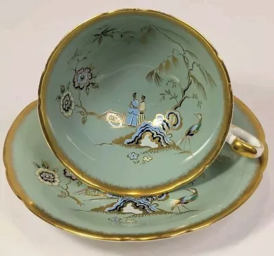 Buy Paragon Fine Bone China Tea Cup & Saucer Rare Oriental Garden Majesty The Queen • 214.34£