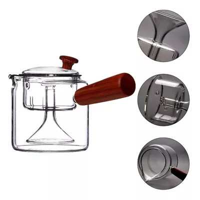 Buy Loose Leaf Tea Kettle Wooden Handle Teapot Chinese Teapot Tea Glass Teapot • 22.99£