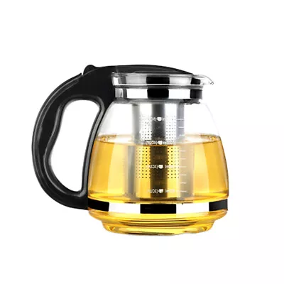 Buy  Teapot With Infuser Big Thickened Brewing Black Household Cover Glass • 11.25£