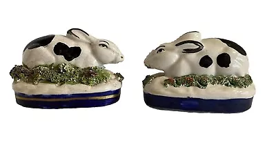 Buy Pair Early English Staffordshire Rabbits • 231.12£