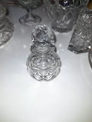 Buy Stunning Vintage Brilliant Crystal Cut Perfume Bottle With Faceted Stopper Frenc • 9.99£