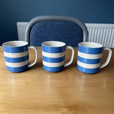 Buy T G Green Cornishware 3x Blue 10oz Mugs • 4.99£