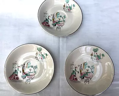 Buy Vintage 1950s Alfred Meakin 'Gay Ninety's' 3 Saucers  • 20£