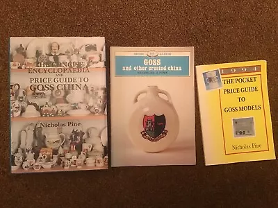 Buy 3 X Crested China Books Nicholas Pine Goss Encyclopaedia Pocket Guide Shire • 1.99£