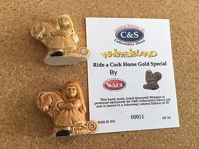Buy RARE WADE WHIMSIE  Limited Edition NO 11 Of Only 50-GOLD RIDE A COCK HORSE + ORD • 24£