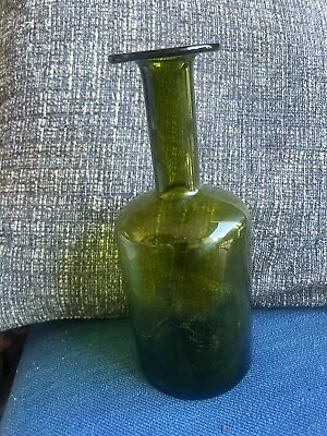 Buy Vintage Original Otto Brauer (Gulvvase 1962) Green Bottle Vase Holmegaard EUC • 69.89£