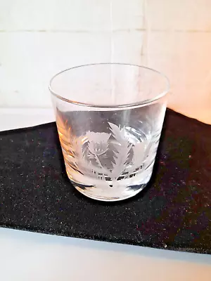 Buy Stuart Glass Tumbler. ' Thistle ' Pattern, Etched Crystal Glass. Good Condition • 4.99£