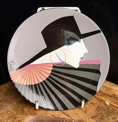 Buy Poole Pottery Art Deco Design Collector Plate Lady With Fan By Roberto Tortoli • 20£