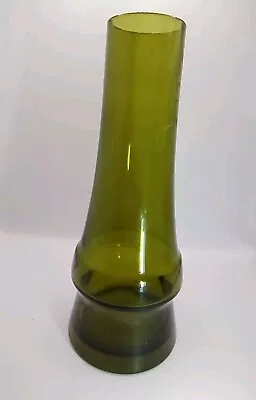 Buy A Vintage Scandinavian Art Green Glass Chimney Vase • 15£