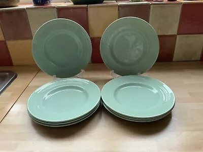 Buy 8 X Woods Ware Utility Green Beryl Dessert Salad Plates 22.5cm (9 ) Vintage • 29.99£