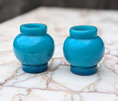 Buy Chinese Antique Peking Glass Pair Of Water Pots Brush Washers Scholars Objects • 27£