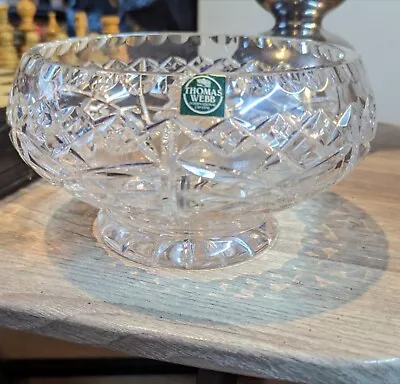 Buy Thomas Webb Heavy Crystal Fruit Bowl Diamond Pattern Circular Shape  • 27£