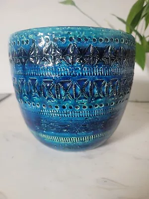 Buy Vintage  1960's Italian Bitossi 'Rimini Blue' Plant Pot By Aldo Londi • 64.99£