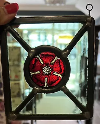 Buy Vintage Style Stained Glass Tudor Rose Sun Catcher  • 15£