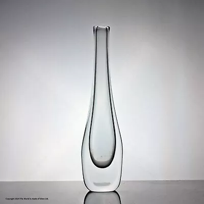 Buy Orrefors Tall Clear Glass Vase • 25£