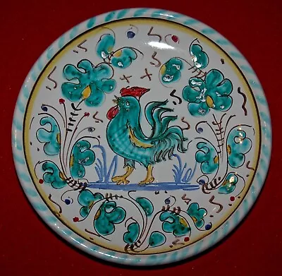 Buy VINTAGE PLATE Rooster Taormina Made In Deruta, Italy Hand Painted 1970's • 31.97£