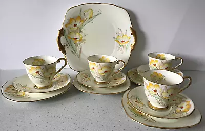 Buy Royal Stafford Bone China Tea Set 4 Piece Cup/saucer/teaplate And Cake Plate • 30£